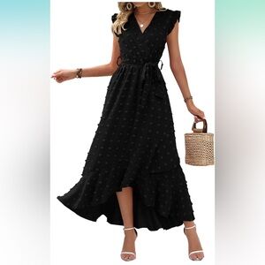 Elegant Black Sleeveless Maxi Dress